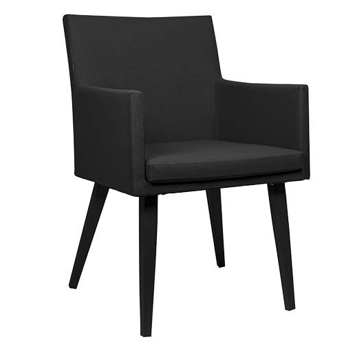 Aluminium Sessel "Muno" und Stoffpolster in schwarz