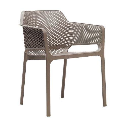 Sessel "Net" aus Polypropylen in taupe