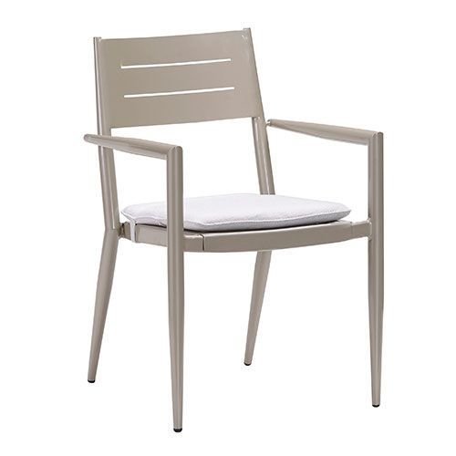 Outdoor Sessel "Next" aus Aluminium in taupe 53x83x44x57 cm