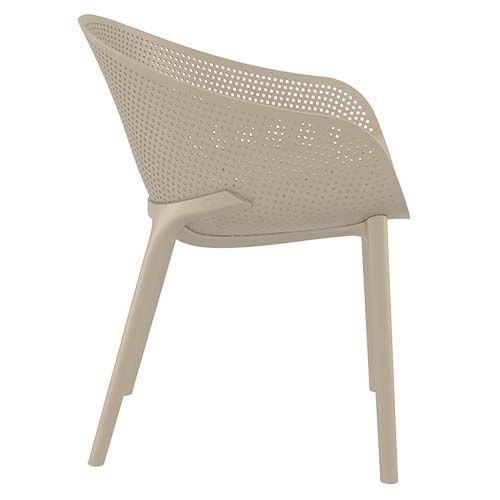 Outdoor Sessel "Sky" aus Polypropylen in taupe 61x81x45x55cm