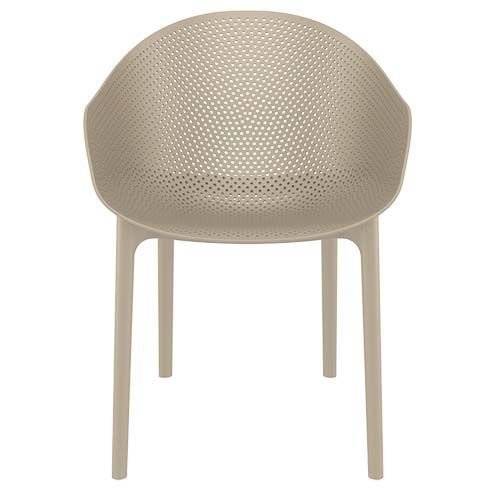 Outdoor Sessel "Sky" aus Polypropylen in taupe 61x81x45x55cm