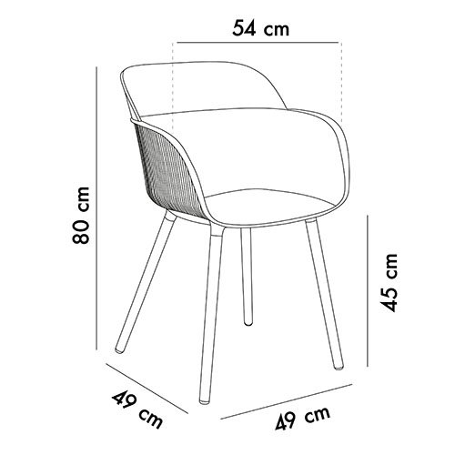 Sessel „Shell“ aus Polypropylen in Schwarz