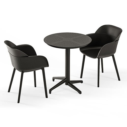 Sessel „Shell“ aus Polypropylen in Schwarz