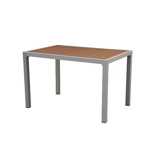 Outdoor Tisch "Marlon" aus Aluminium Taupe 120x80cm 75cm Höhe