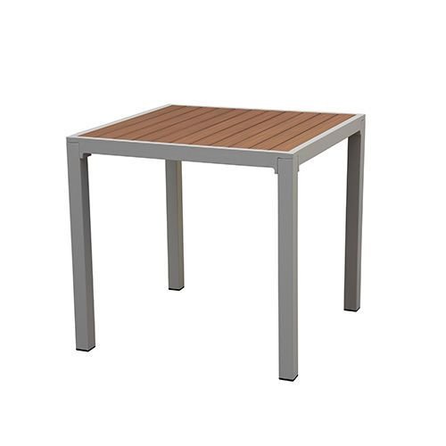 Outdoor Tisch "Marlon" aus Aluminium Taupe 80x80cm 75cm Höhe