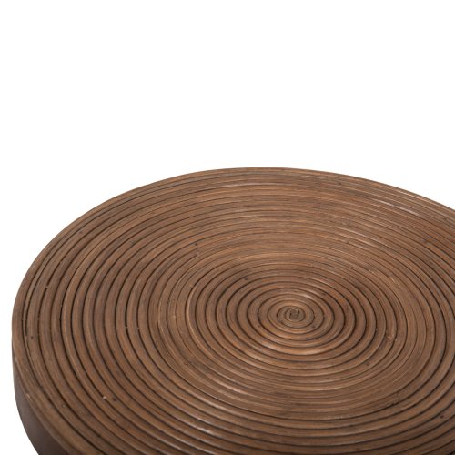BEISTELLTISCH NATÜRLICHES RATTAN IN BRAUN FARBE Φ40x45,5cm