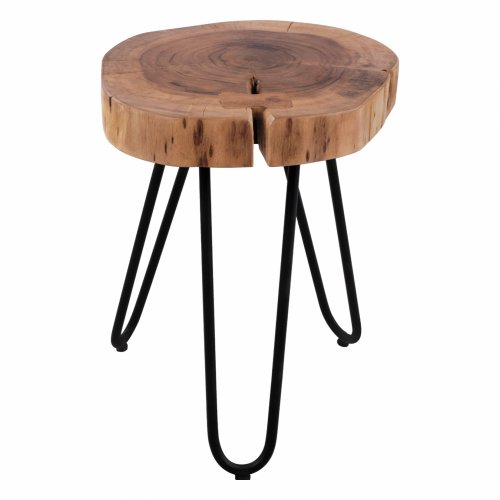 TISCH-HOCKER "OSLO" AUS MASSIVEM AKAZIENHOLZ 35x35x42 cm