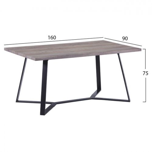 Esszimmertisch Aldwin  im modernen Design in schwarz