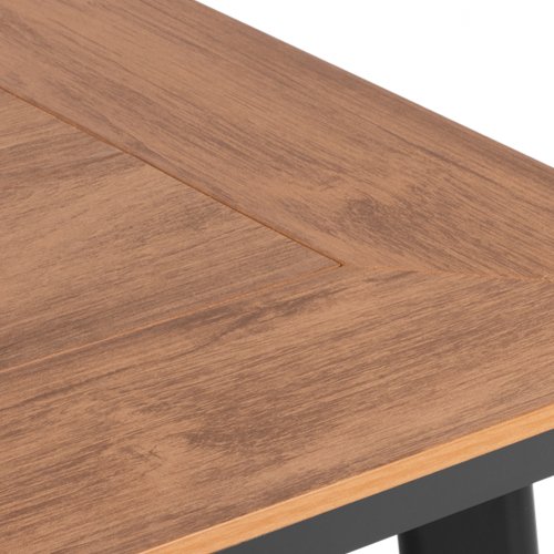 Τραπέζι αλουμινίου μαύρο με επιφάνεια 120x80x72,5H cm.