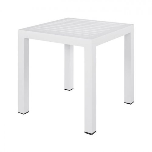 Aluminiumtisch in weißem Farbton (45x45x45.5cm)