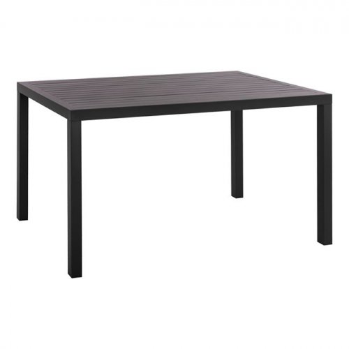 ALUMINIUM TISCH IM GRAU SCHATTEN 140Χ80X75,5 cm