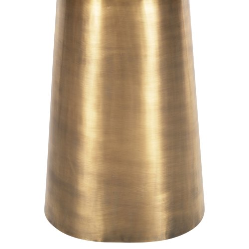 BEISTELLTISCH FODEN, TISCHPLATTE AUS KÖRNERTEM WEISSEN MARMOR UND METALLUNTERSETZUNG IN GOLD, 62,5 x 40,5 x 52,5 Hcm