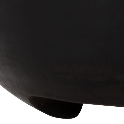 BEISTELLTISCH MASSIVES SUAR-HOLZ IN SCHWARZER FARBE, Φ58x34Hcm