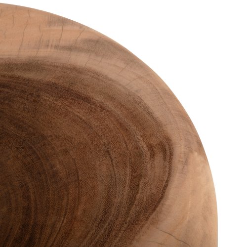 BEISTELLTISCH RUND KUPFER MASSIVES SUARHOLZ-NATÜRLICH Φ43x46Hcm