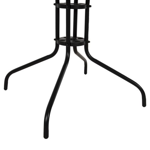 OUTDOOR-TISCH QUADRATISCH FIGO SCHWARZ METALL-GLAS TISCHPLATTE 80Χ80Χ71Hcm