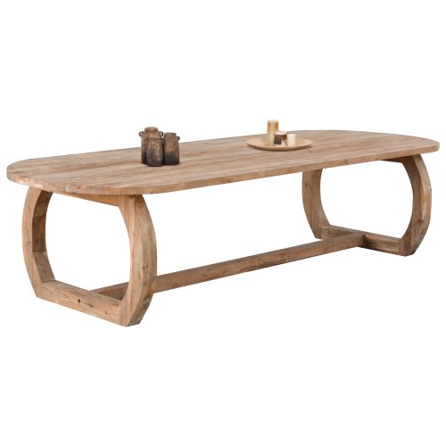 ESSTISCH MASSIVES TEAKHOLZ IN NATURFARBE 320x120x78cm