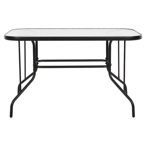 TISCH ADAM SCHWARZ METALLIC MIT GLASOBERFLÄCHE 120X70X70cm