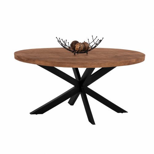 ESSTISCH OVAL 6cm. DICKE AUS MASSIVHOLZ MANGO 160x90x77 cm