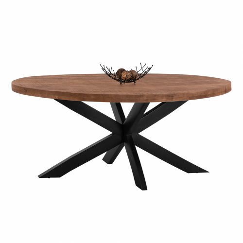 ESSTISCH OVAL 6cm DICKE AUS MASSIVHOLZ MANGO 210x100x78 cm