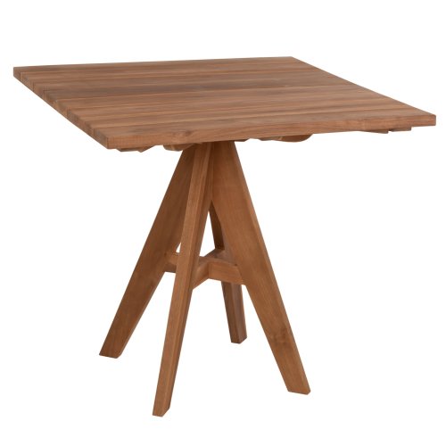 OUTDOOR-ESSTISCH LEO QUADRATISCHES TEAKHOLZ 80x80x75 cm