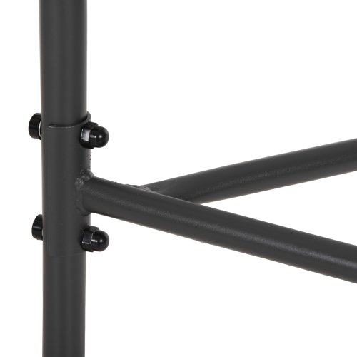 Halbrunder Tisch LIMA Metallic-Grau mit Glasplatte 70 x 40 x 64,5 cm.