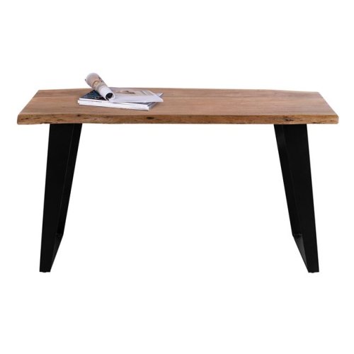Tisch Alicia aus massivem Akazienholz 130x47x77,5 cm | Baumstamm Möbel