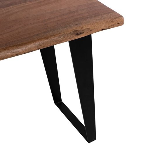 Tisch Alicia aus massivem Akazienholz 130x47x77,5 cm | Baumstamm Möbel