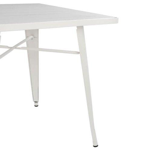 Metal table in the color white patina 80x80x76 cm