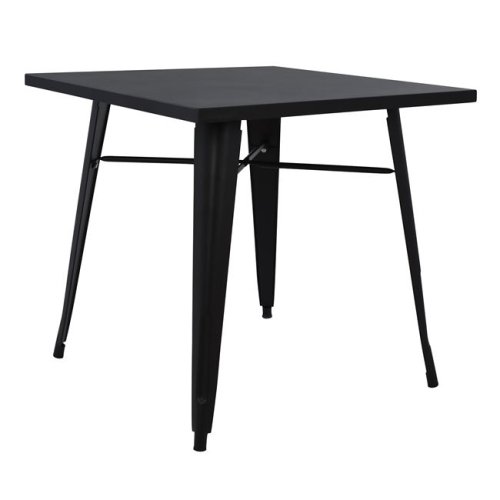 Μεταλλικό τραπέζι σε μαύρο ματ χρώμα 80x80x76cm