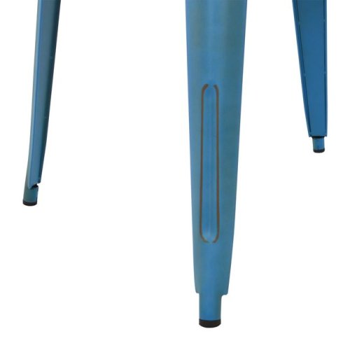 Metal table in the color blue patina 80x80x76cm