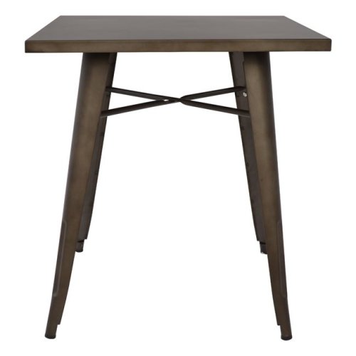 Metallic table in rusty color 70x70x76cm