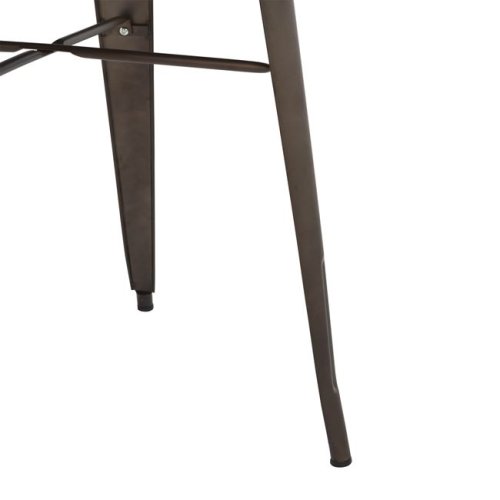 Metallic table in rusty color 70x70x76cm