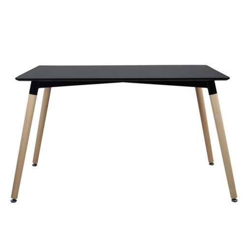 Rechteckiger schwarzer Tisch 120x80x73H cm