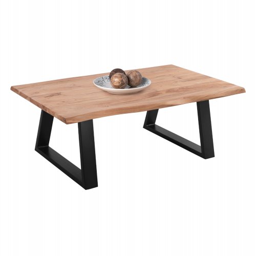WOHNZIMMERTISCH "SOFIA SLIM" MASSIVES AKAZIENHOLZ 115X65X41cm