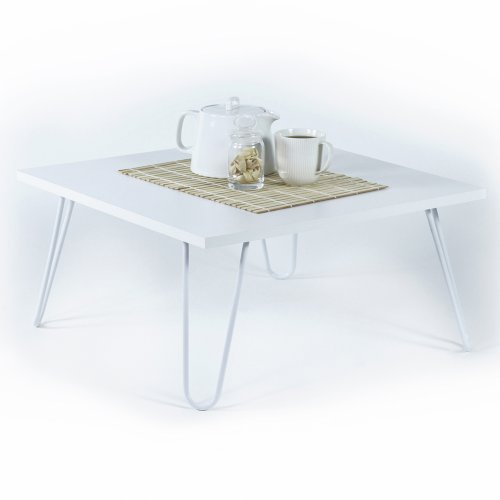 WOHNZIMMERTISCH SILLIA WEISS 60x60x29 cm.