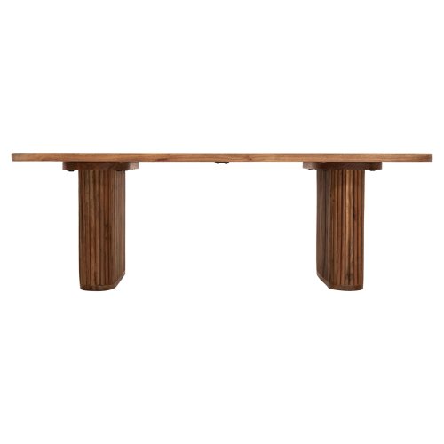 COUCHTISCH MASSIVES AKAZIENHOLZ IN NATÜRLICHER FARBE 120x60x40Hcm