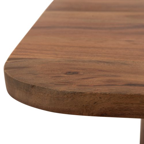 COUCHTISCH MASSIVES AKAZIENHOLZ IN NATÜRLICHER FARBE 120x60x40Hcm