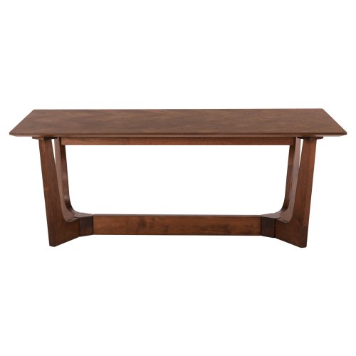 Couchtisch MDF mit speziellem Eschenfurnier in der Farbe Walnuss, 120 x 60 x 45 cm