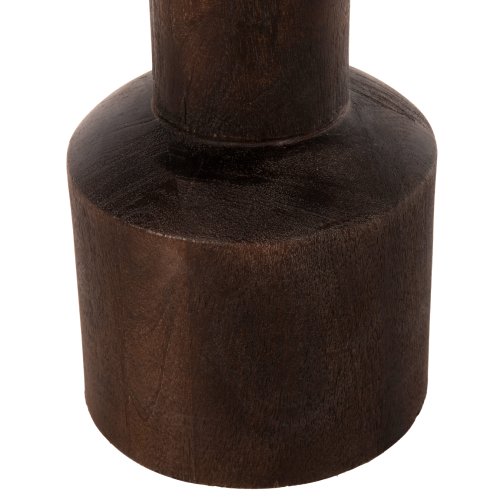 COUCHTISCH RUND MASSIVES MANGOHOLZ IN DUNKELBRAUN Φ45x47Hcm
