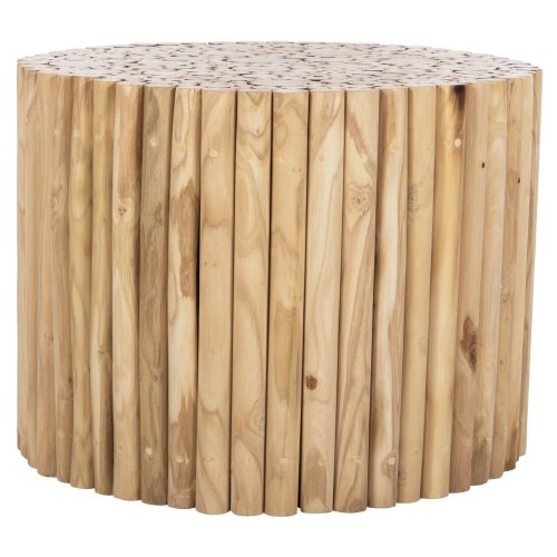 COFFEE TABLE ROUND TEAK BRANCHES- NATURAL Φ60,5x46Hcm