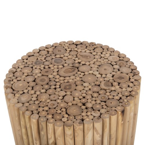 COFFEE TABLE ROUND TEAK BRANCHES- NATURAL Φ60,5x46Hcm