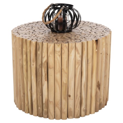 COFFEE TABLE ROUND TEAK BRANCHES- NATURAL Φ60,5x46Hcm