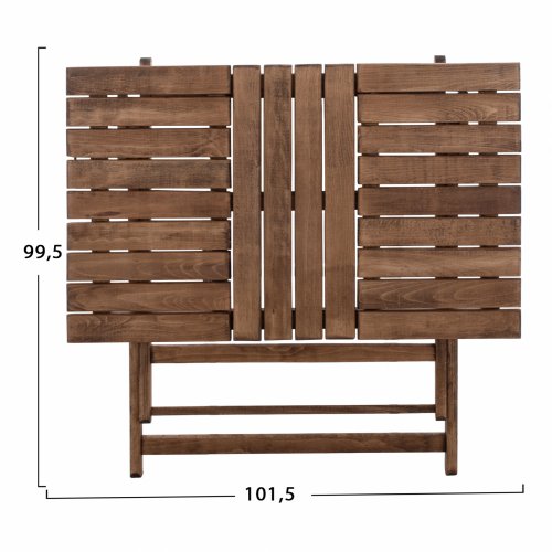 TABLE DIRECTED MASS LIME BEECH IMPETING WALNUT 100x60x75 cm.