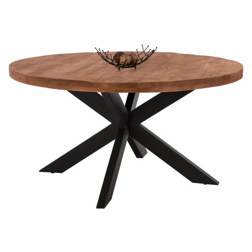 Abgerundeter Tisch 6cm Stärke aus massivem Mangoholz '150x78cm