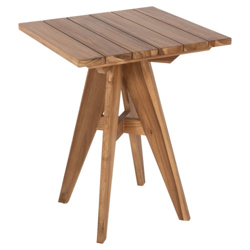 QUADRATISCHER ESSTISCH FÜR DEN AUSSENBEREICH AUS TEAKHOLZ, 60 x 60 x 75 Hcm