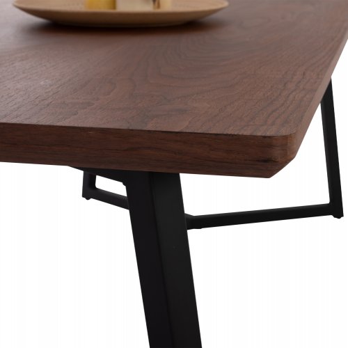 ESSTISCH AUS NUSSBAUM-FURNIER IM RUSTIKALEN STIL WW9304.02 200x100x75 cm