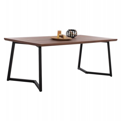 ESSTISCH AUS NUSSBAUM-FURNIER IM RUSTIKALEN STIL WW9304.02 200x100x75 cm