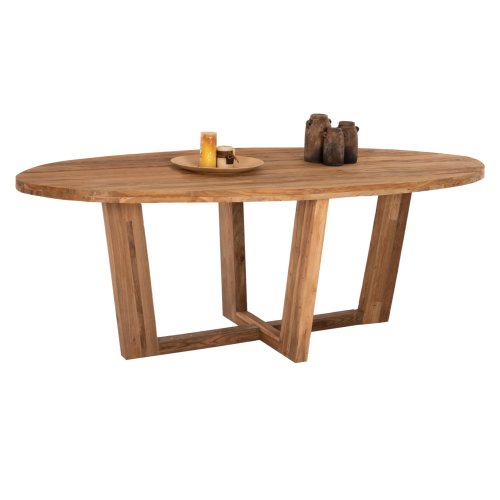 ESSTISCH CARIB OVAL RECYCELTES TEAK 250x110x78cm