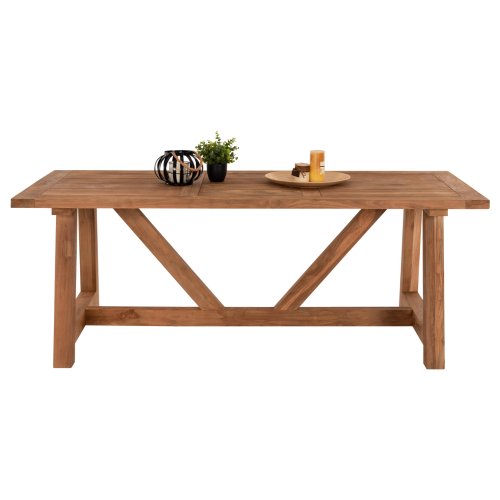 ESSTISCH RECYCELTES TEAKHOLZ IN NATÜRLICHER FARBE 200x90x75Hcm