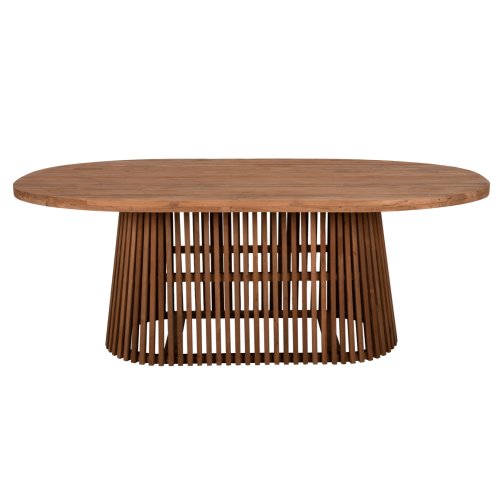 ESSTISCH REMIK TEAKHOLZ IN NATUR 100x200x75,5Hcm. TISCHPLATTE 4cm